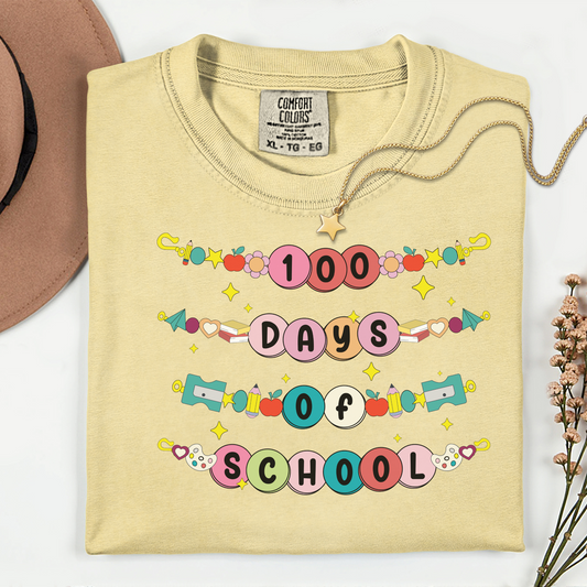 "100 Days of School' Funny Teacher Shirt – Back to School Tee