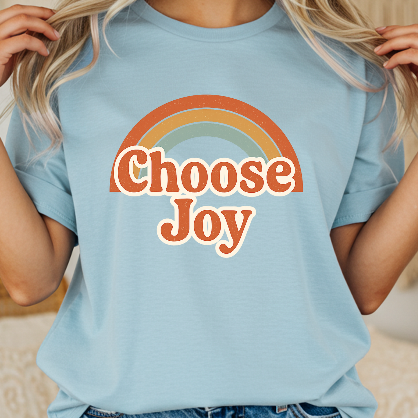 Choose Joy Retro T-Shirt | Positive Vibes Comfort Colors Tee