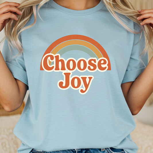 Choose Joy Retro T-Shirt | Positive Vibes Comfort Colors Tee